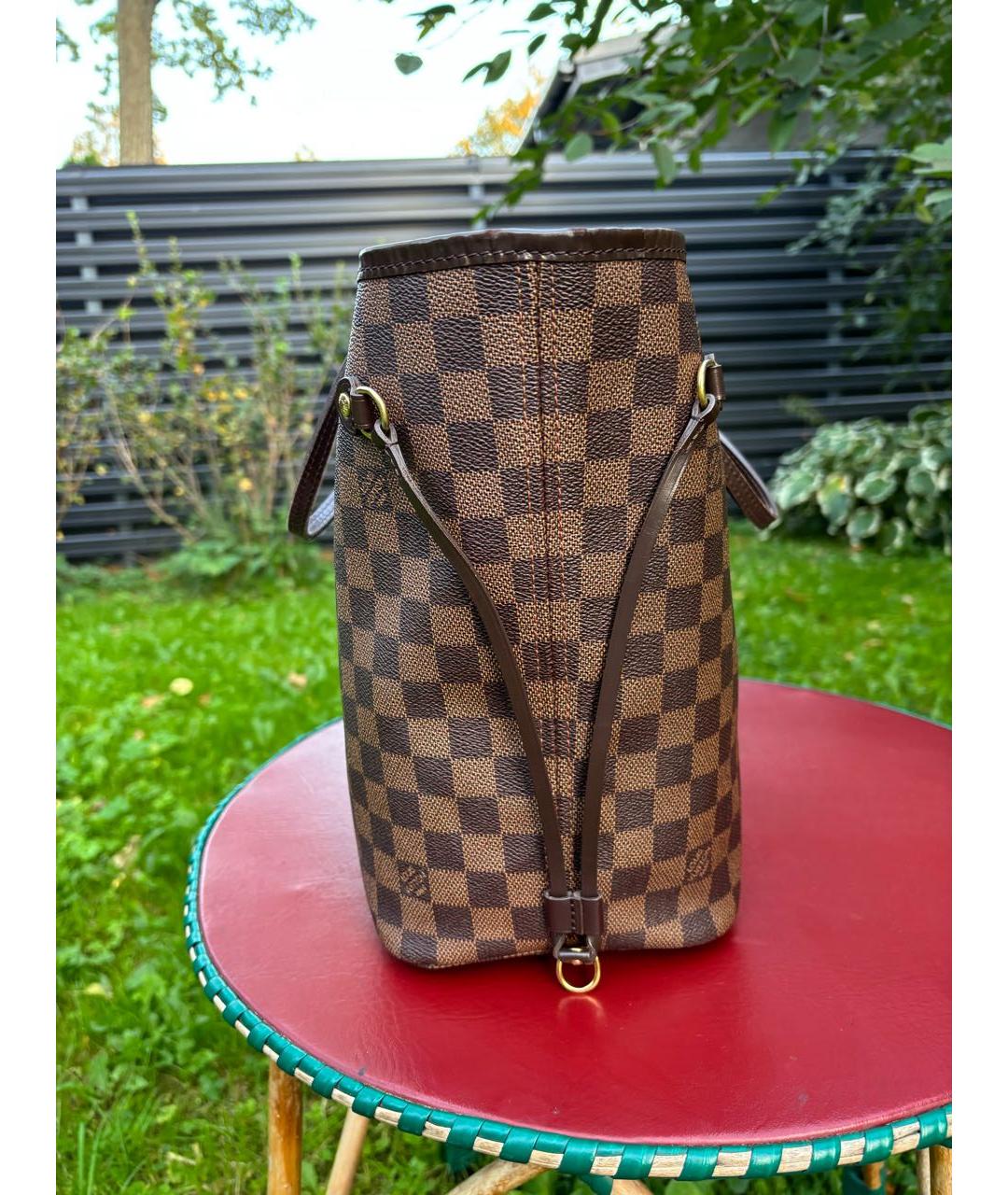 LOUIS VUITTON Коричневая сумка тоут из искусственной кожи, фото 4