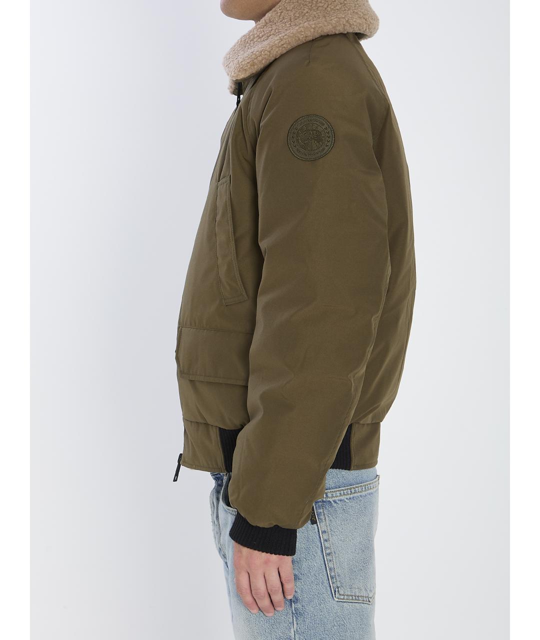 CANADA GOOSE Зеленая полиэстеровая куртка, фото 4