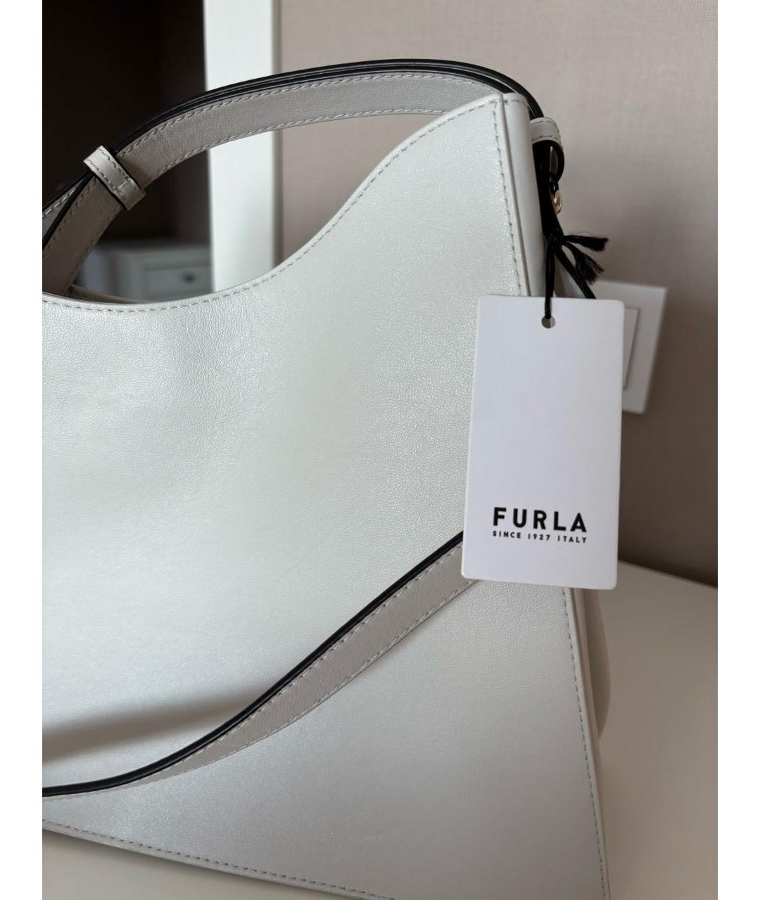 FURLA Белая кожаная сумка тоут, фото 2