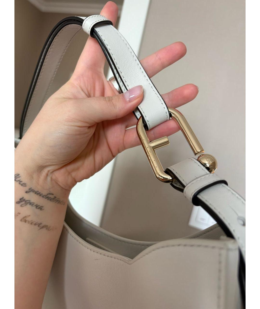 FURLA Белая кожаная сумка тоут, фото 5