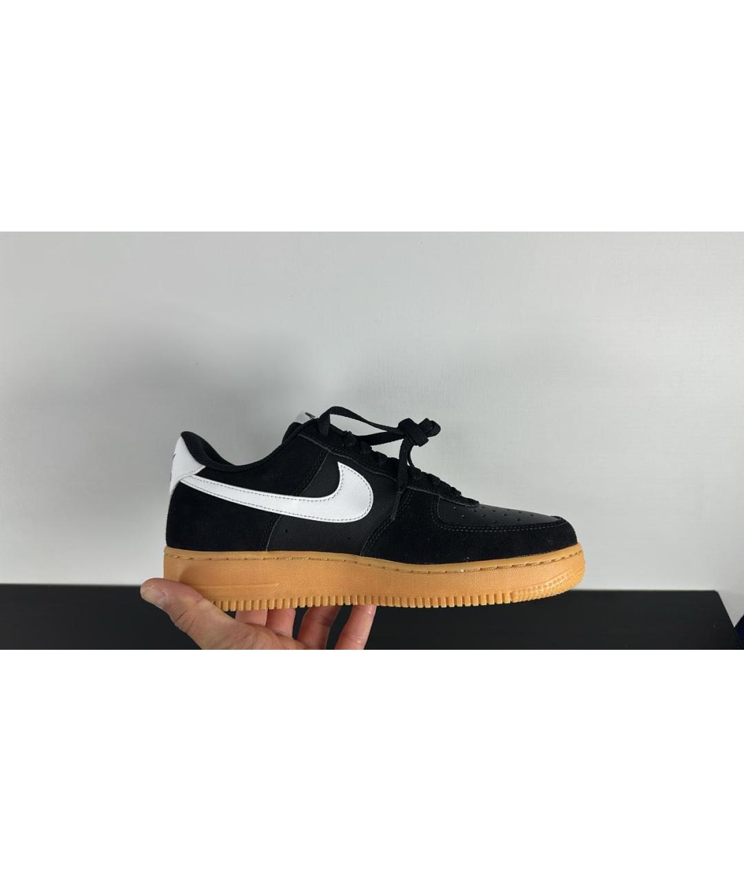 NIKE Черные замшевые низкие кроссовки / кеды, фото 5
