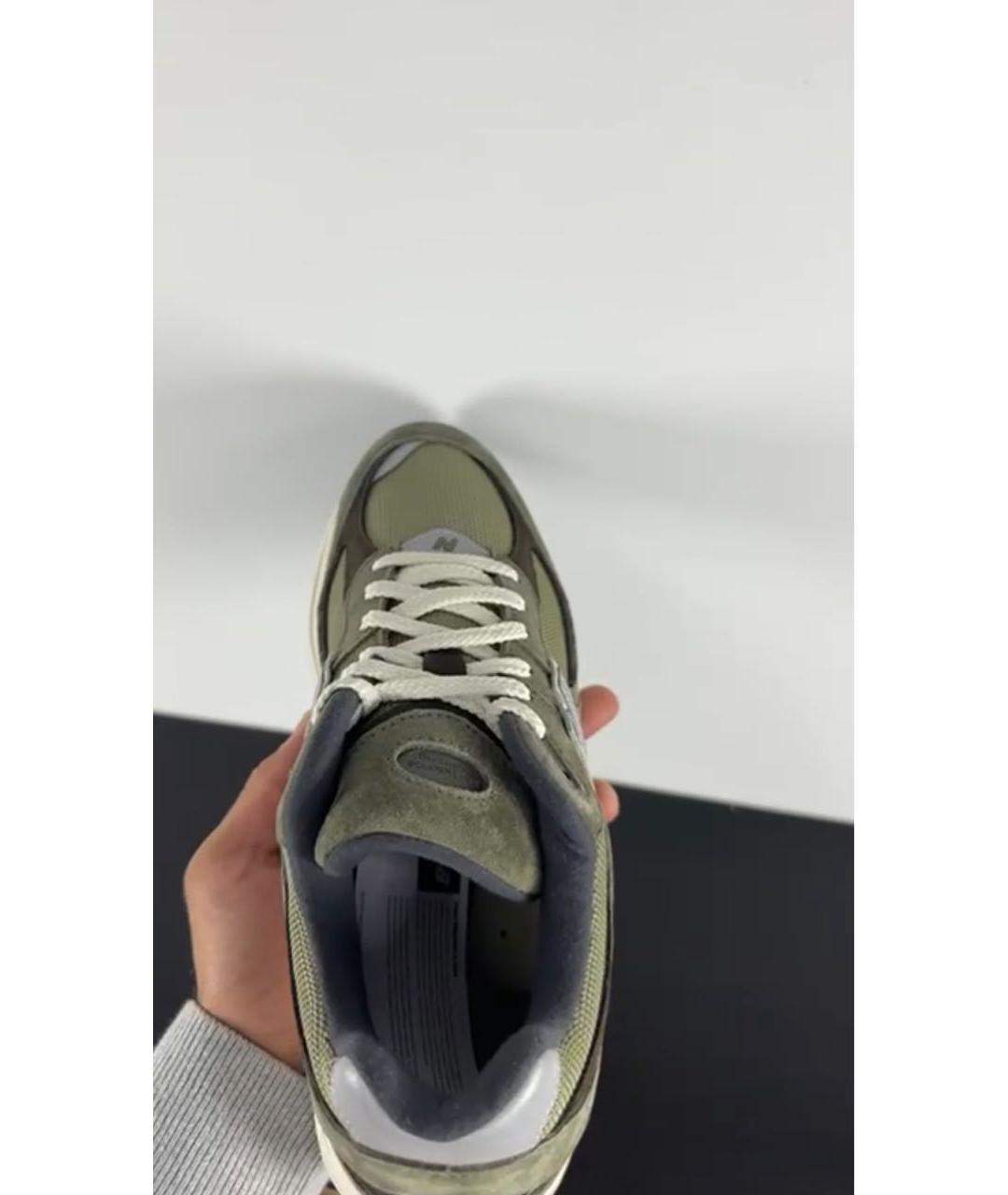 NEW BALANCE Зеленые замшевые низкие кроссовки / кеды, фото 3