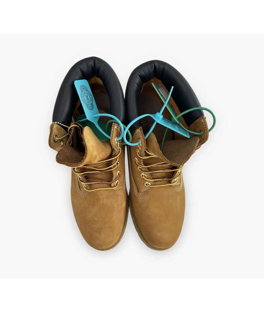 TIMBERLAND Коричневые нубуковые высокие ботинки, фото 3