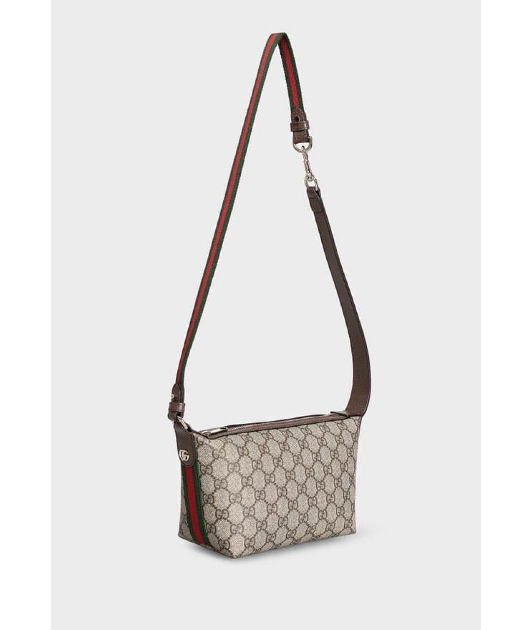 GUCCI Коричневая тканевая сумка через плечо, фото 3