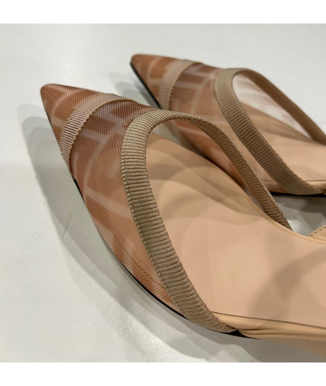 FENDI Бежевые туфли, фото 3