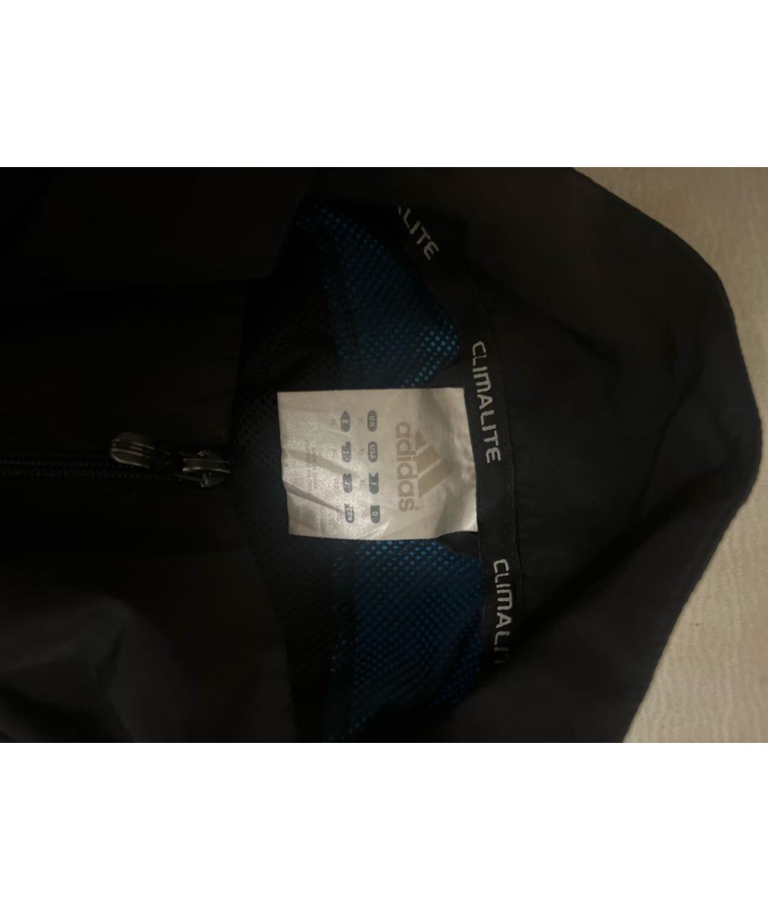 ADIDAS Черная полиэстеровая куртка, фото 3