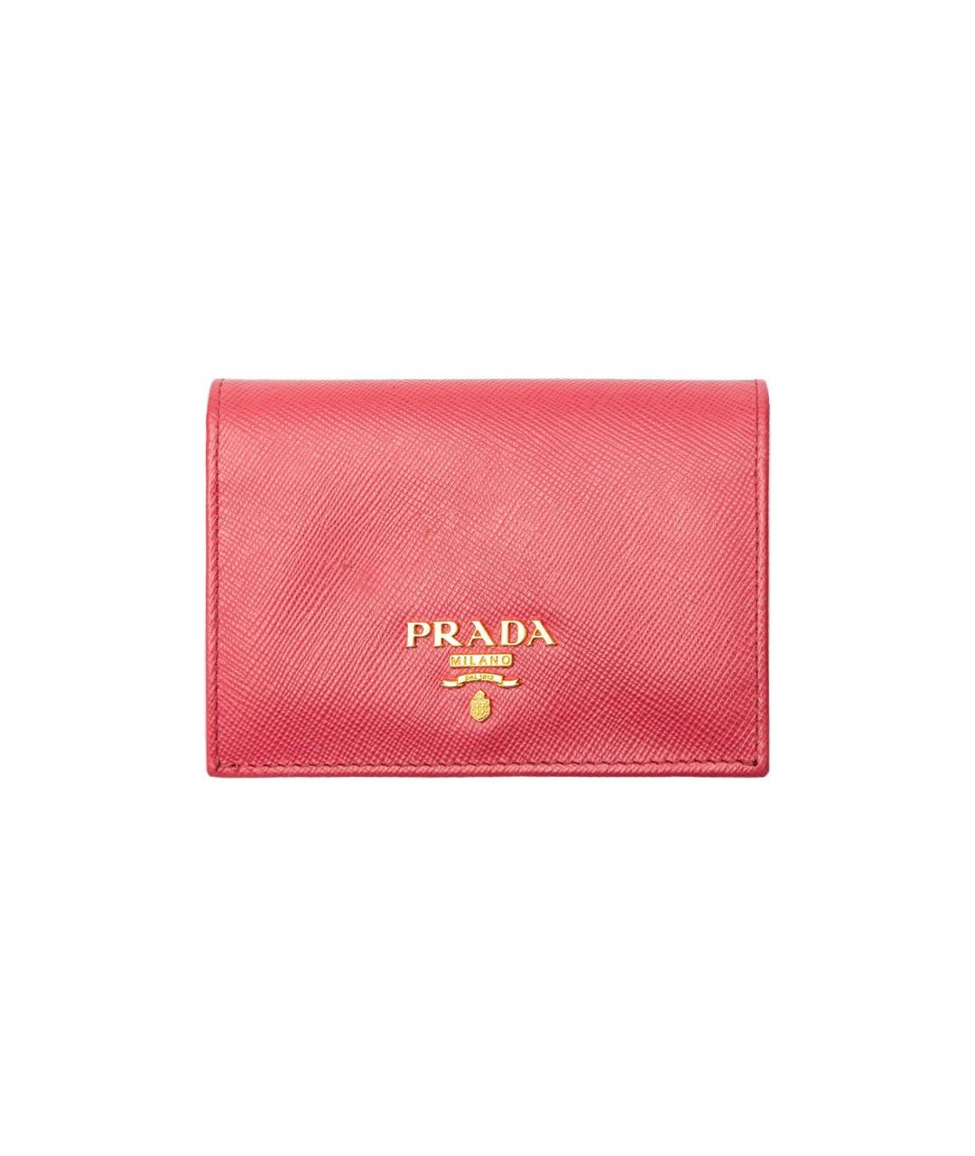 PRADA Розовый кожаный кошелек, фото 5