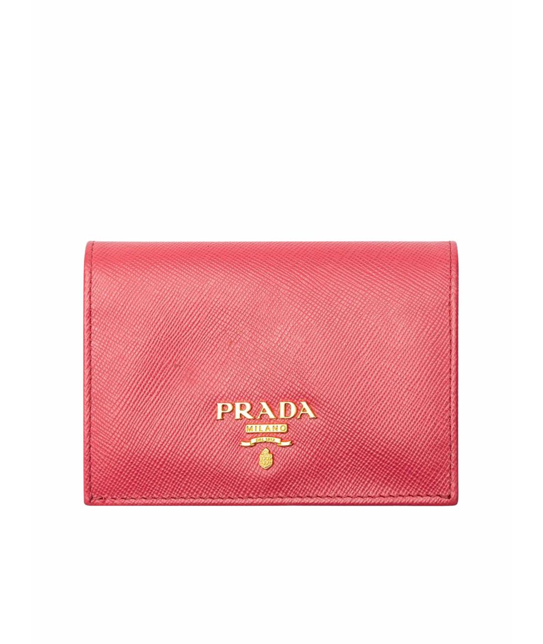 PRADA Розовый кожаный кошелек, фото 1