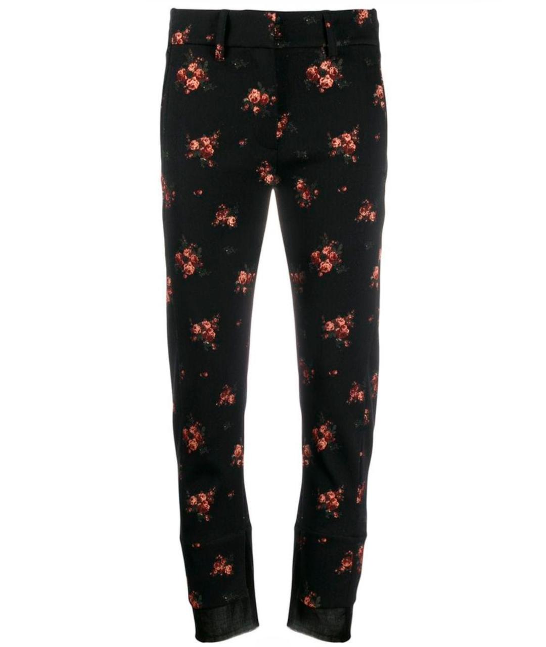 ANN DEMEULEMEESTER Черные хлопковые прямые брюки, фото 1