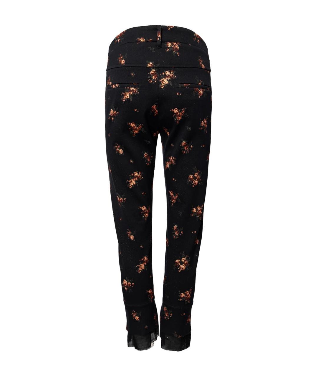 ANN DEMEULEMEESTER Черные хлопковые прямые брюки, фото 2