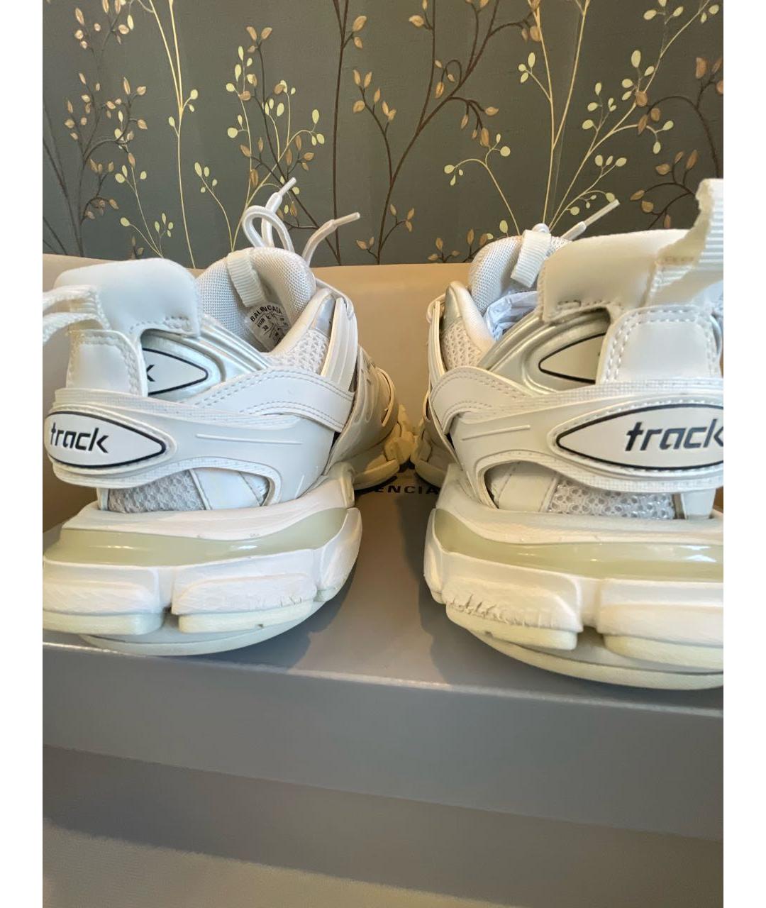 BALENCIAGA Белые кожаные кроссовки, фото 5