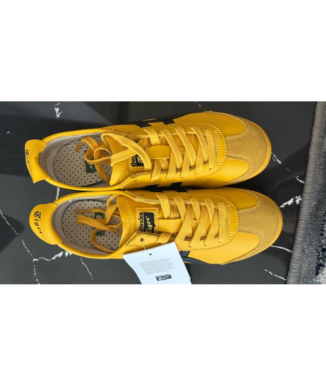 ONITSUKA TIGER Желтые кожаные кеды, фото 2