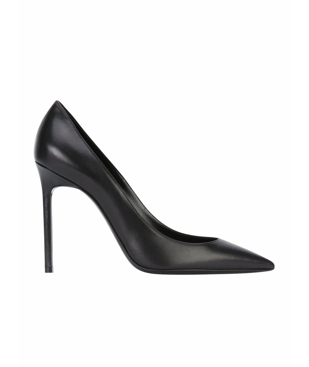 SAINT LAURENT Черные кожаные туфли, фото 1