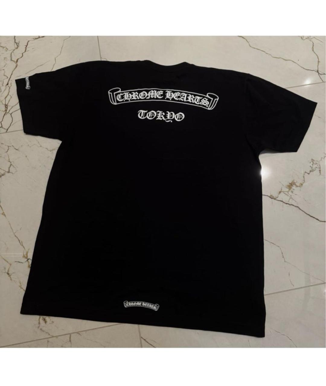 CHROME HEARTS Черная хлопковая футболка, фото 4