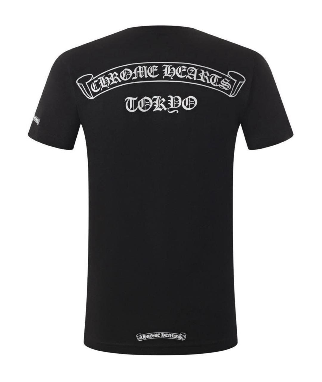 CHROME HEARTS Черная хлопковая футболка, фото 2