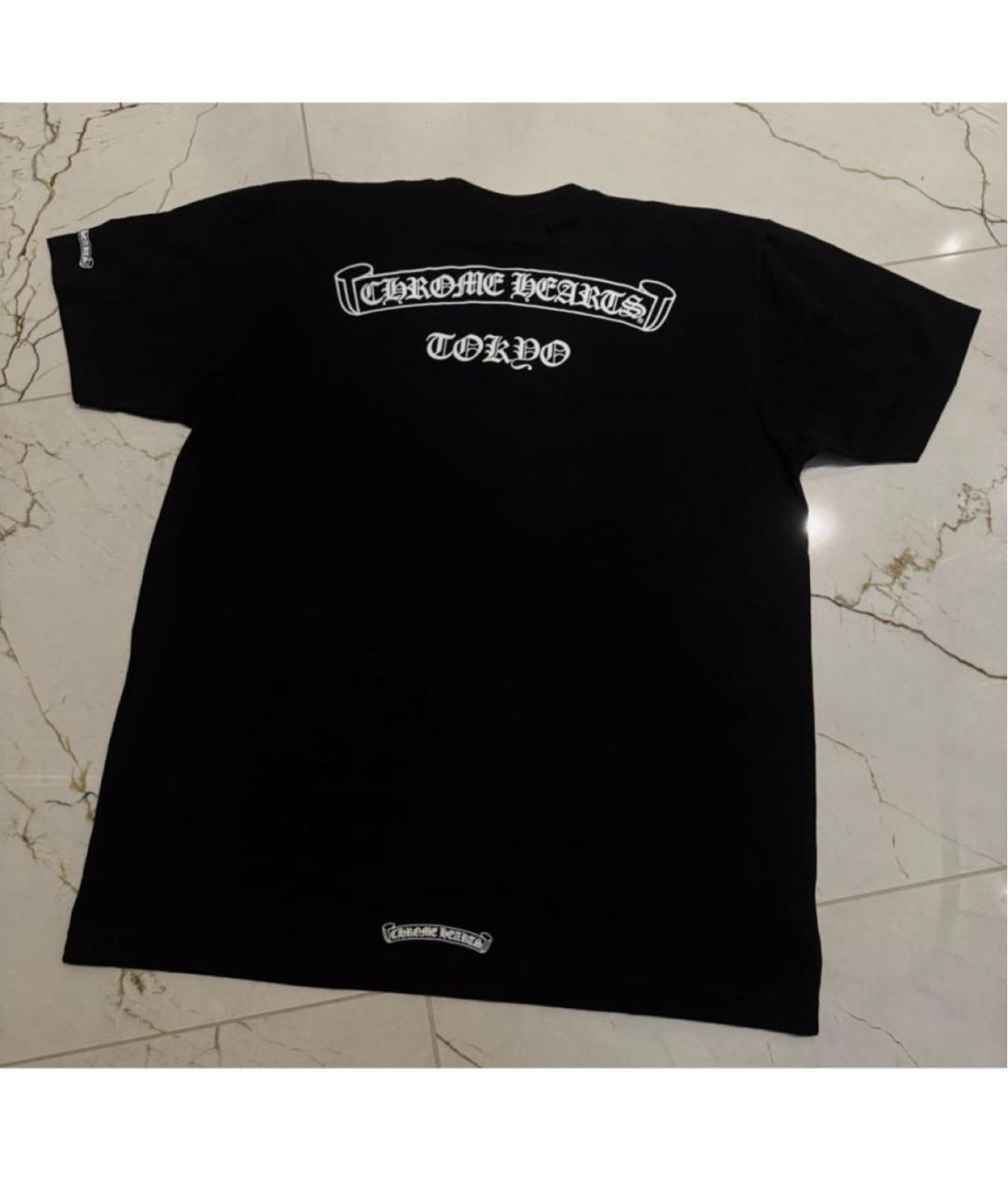 CHROME HEARTS Черная хлопковая футболка, фото 4