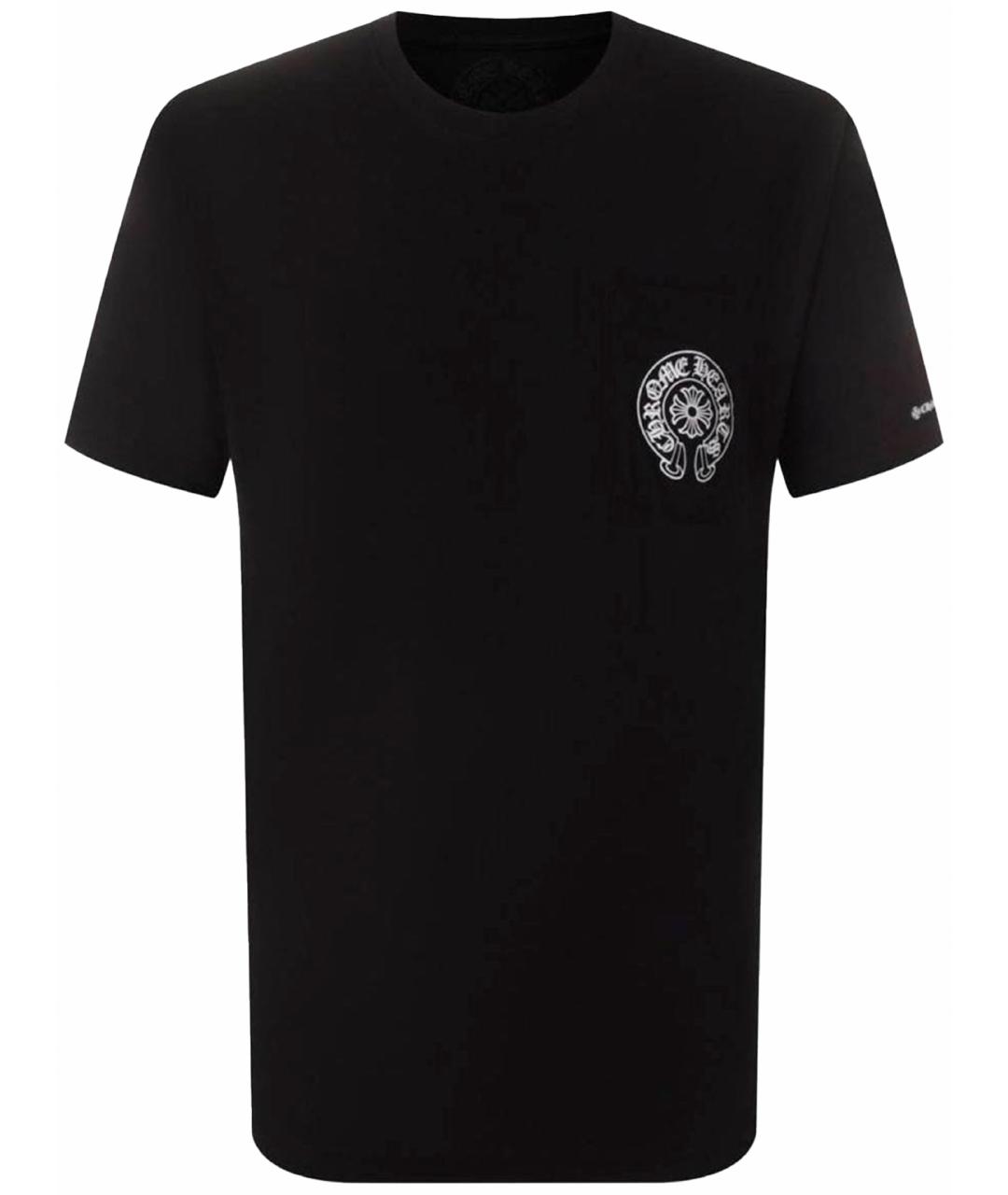 CHROME HEARTS Черная хлопковая футболка, фото 5