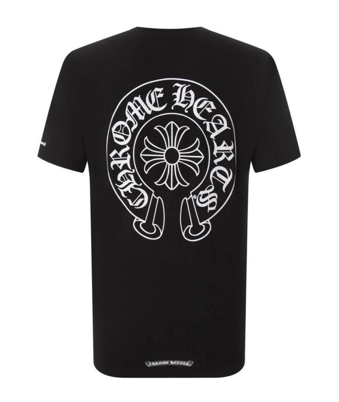 CHROME HEARTS Черная хлопковая футболка, фото 2