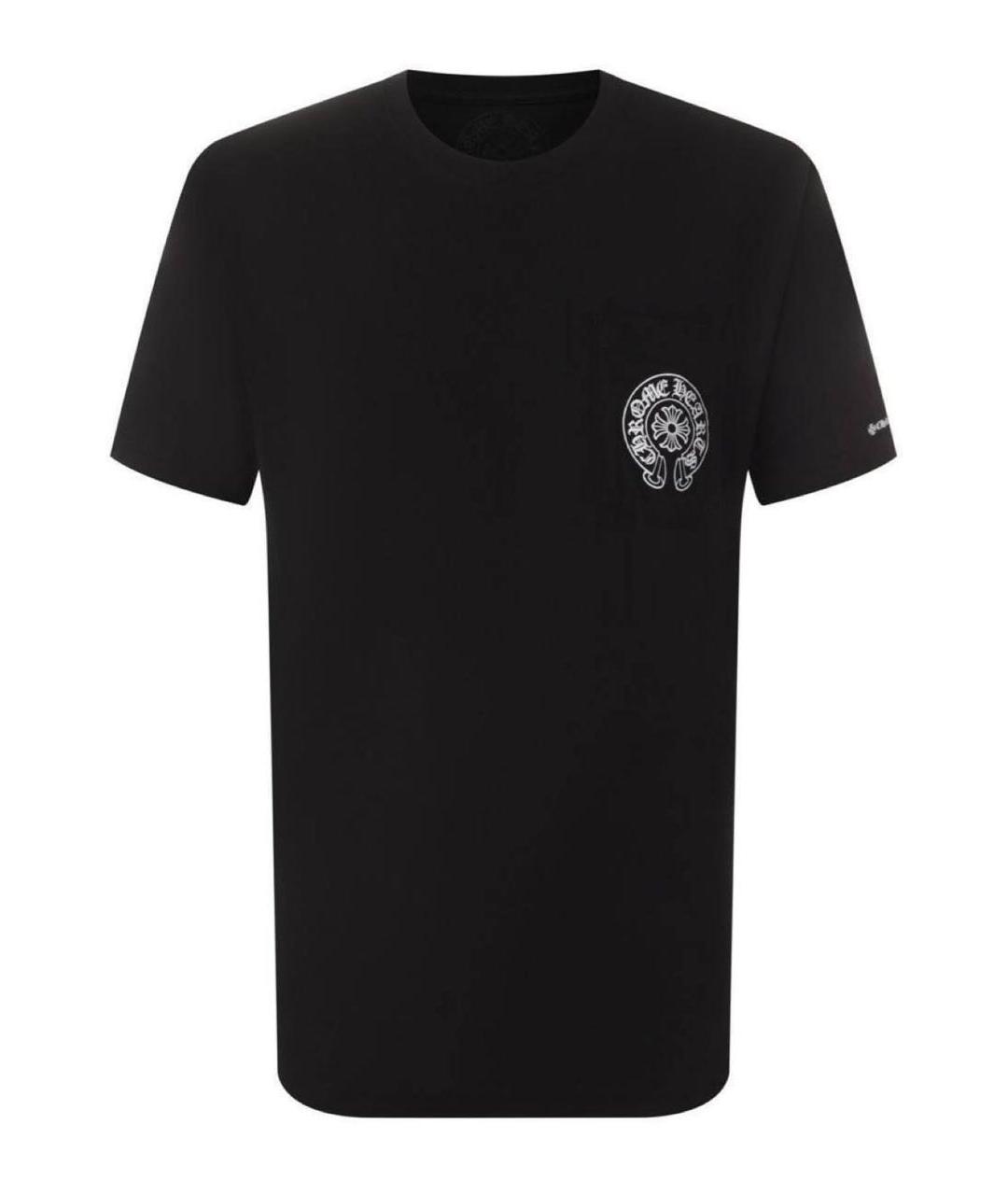 CHROME HEARTS Черная хлопковая футболка, фото 5