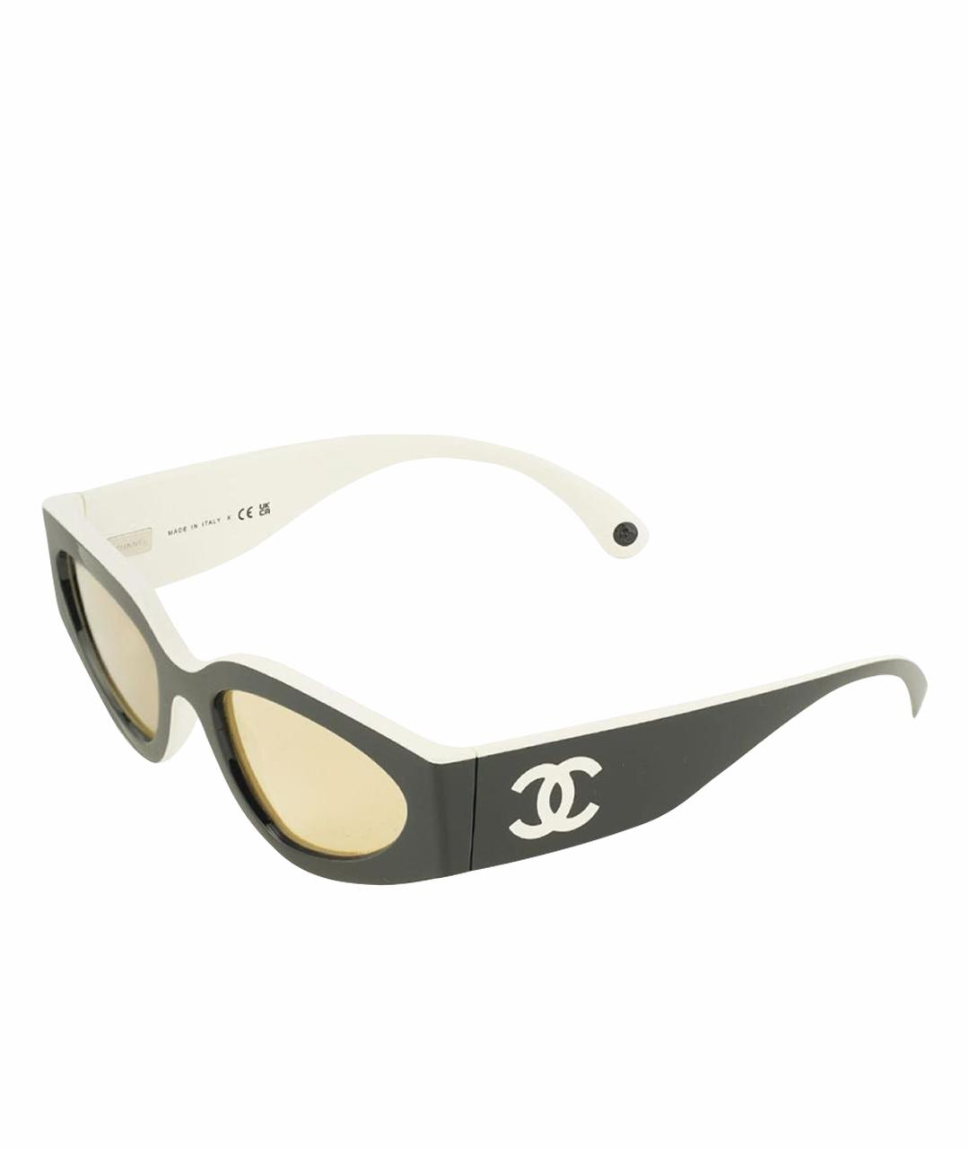 CHANEL Черные пластиковые солнцезащитные очки, фото 1