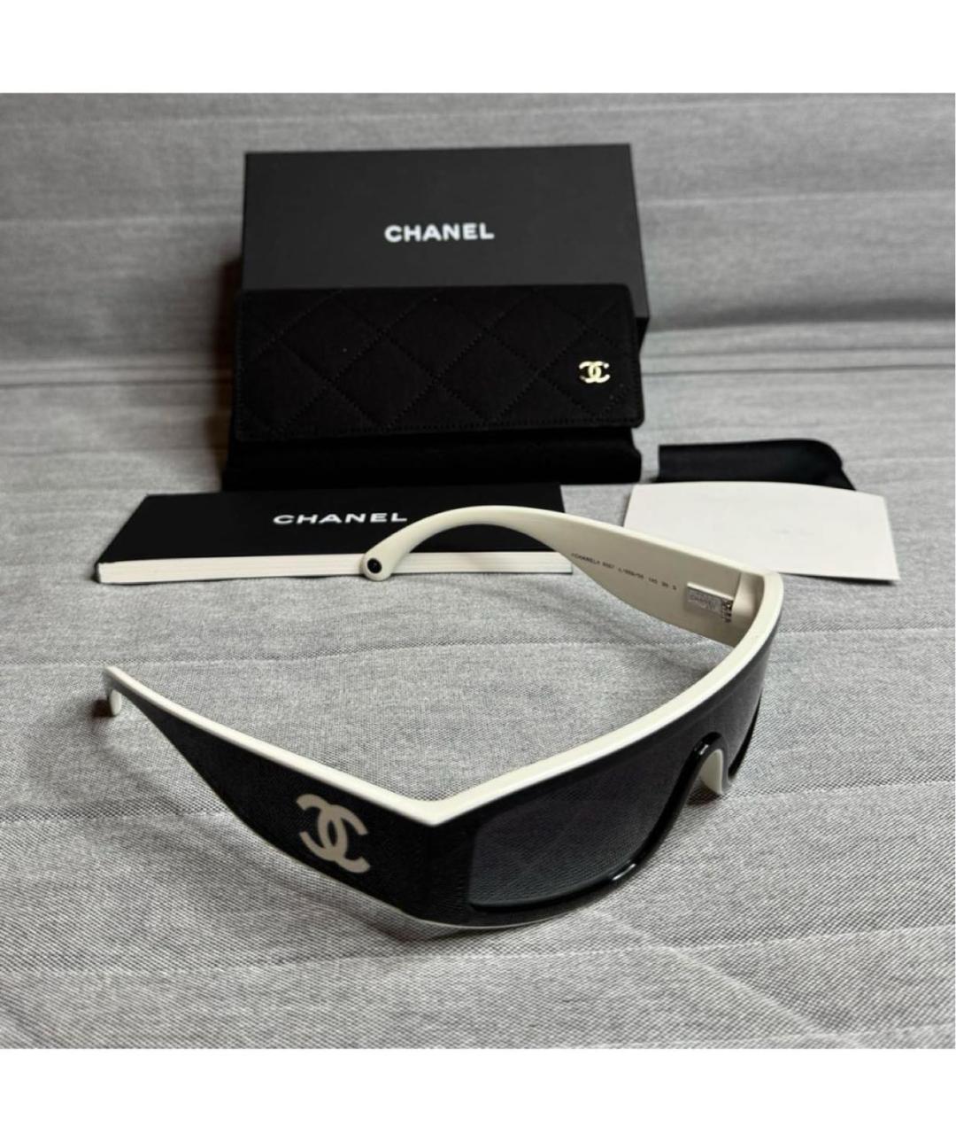 CHANEL Черные пластиковые солнцезащитные очки, фото 2