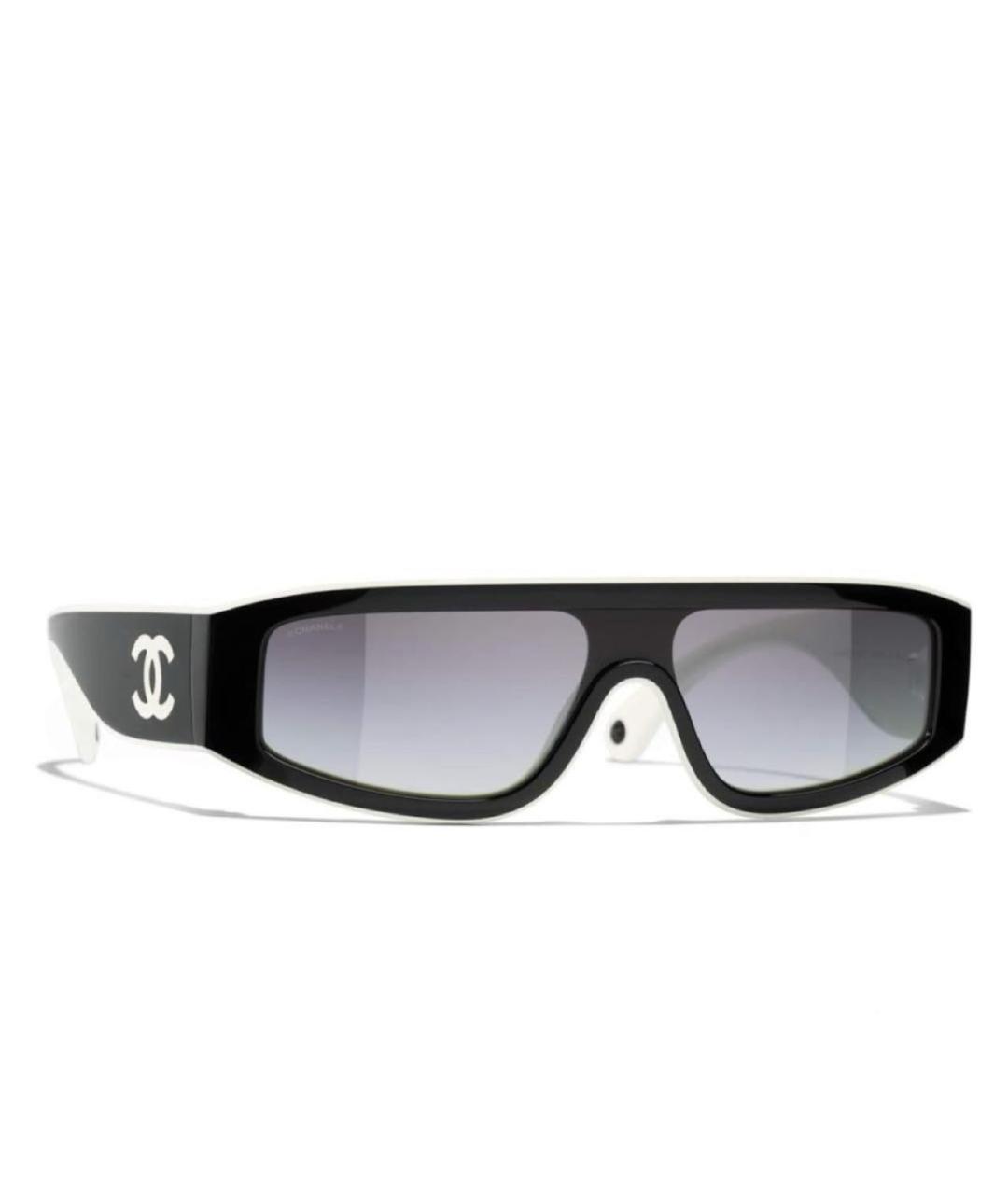 CHANEL Черные пластиковые солнцезащитные очки, фото 4