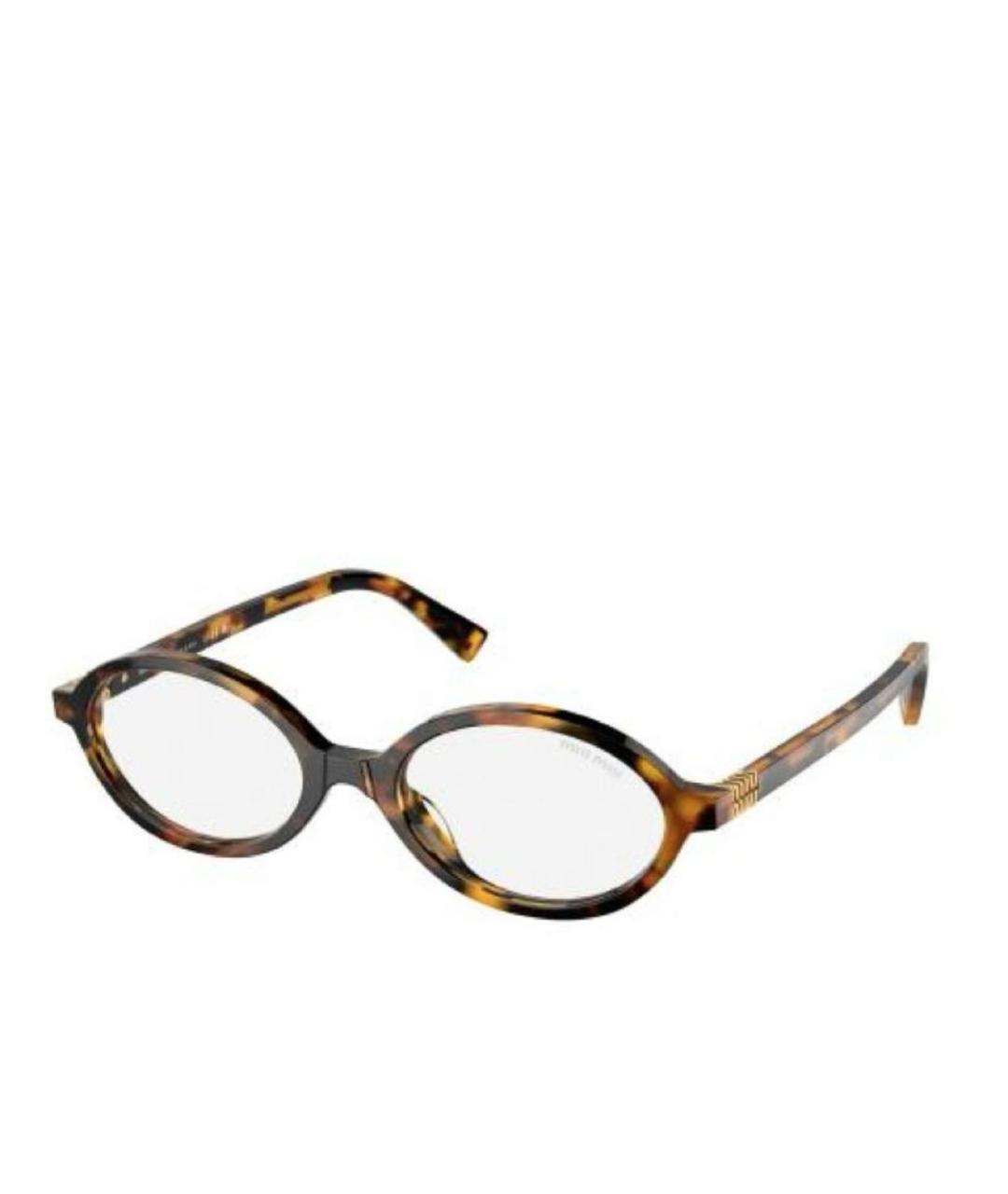 MIU MIU Коричневые пластиковые солнцезащитные очки, фото 3