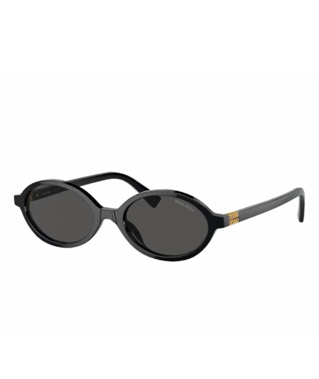 MIU MIU Черные пластиковые солнцезащитные очки, фото 3