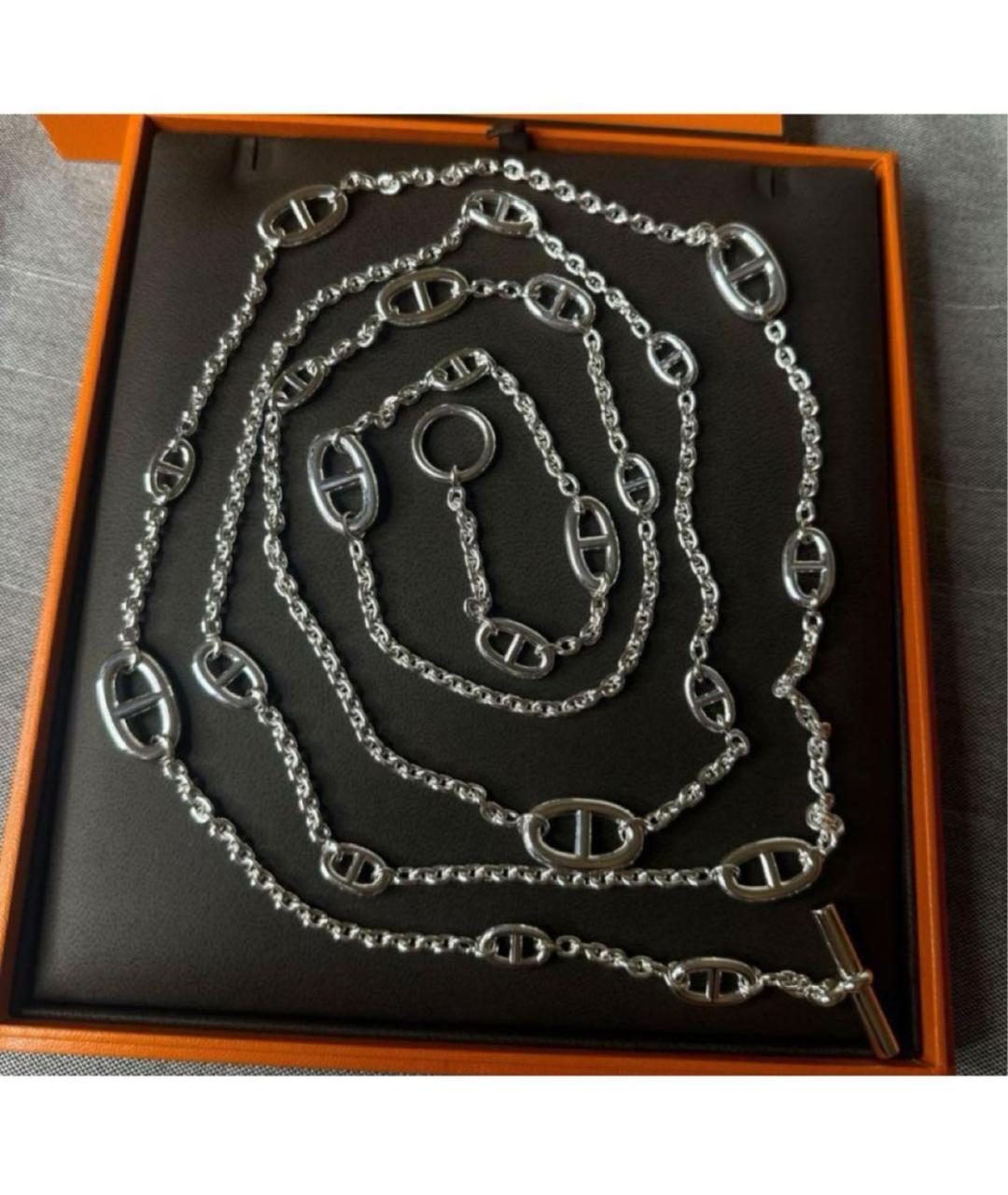 HERMES Серебряное серебряное колье, фото 3
