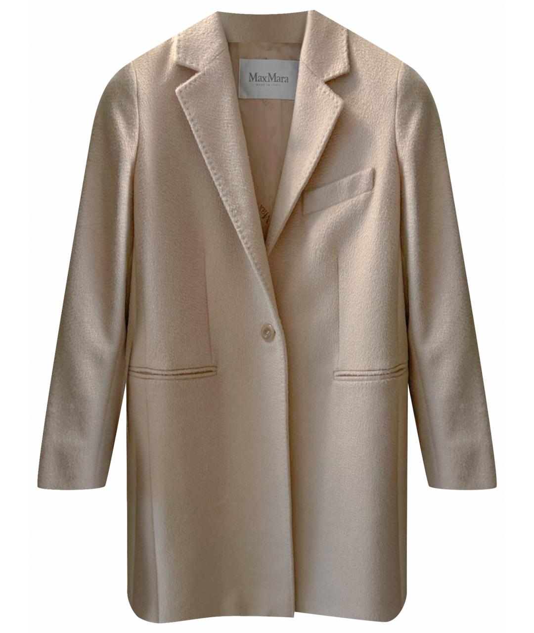 MAX MARA Бежевое шерстяное пальто, фото 1