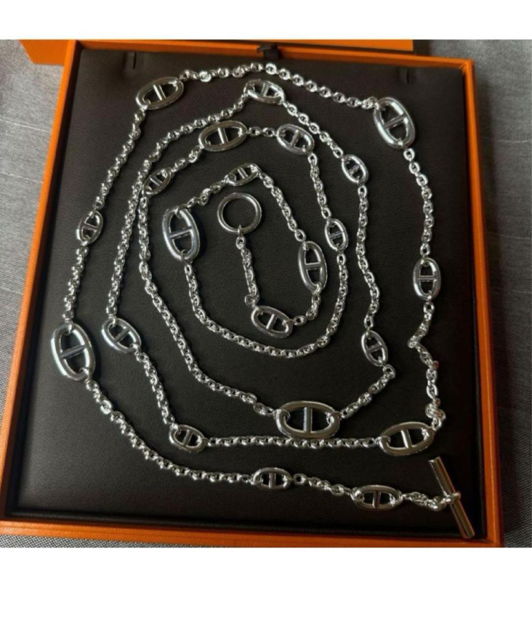 HERMES Серебряное серебряное колье, фото 3