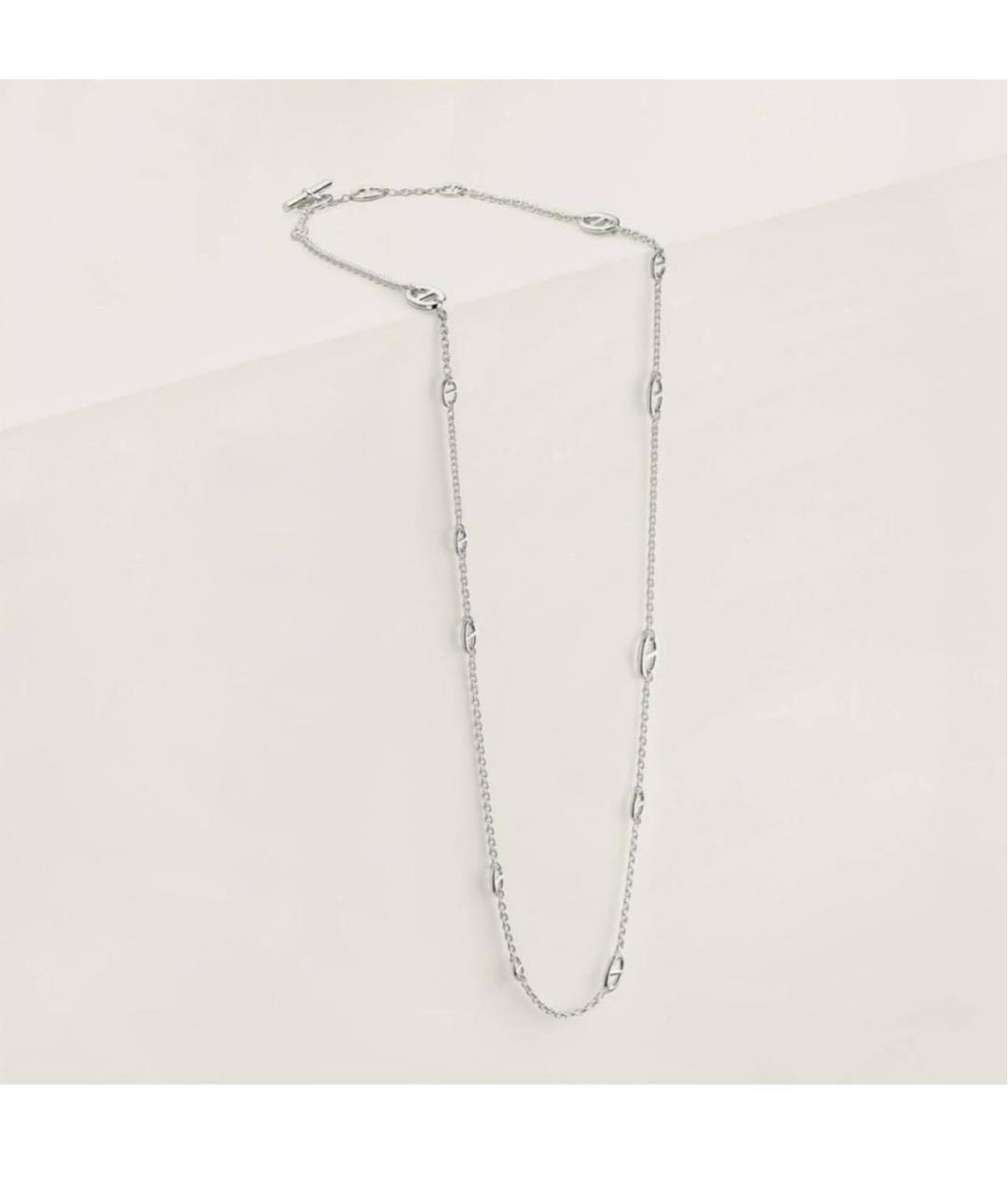 HERMES Серебряное серебряное колье, фото 2