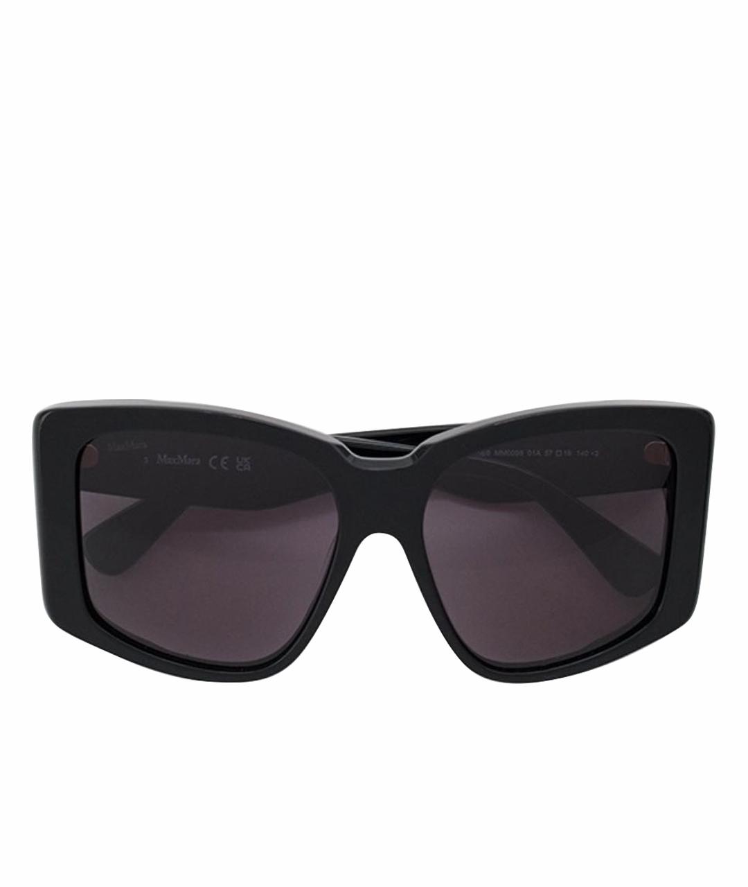 MAX MARA Черные пластиковые солнцезащитные очки, фото 1