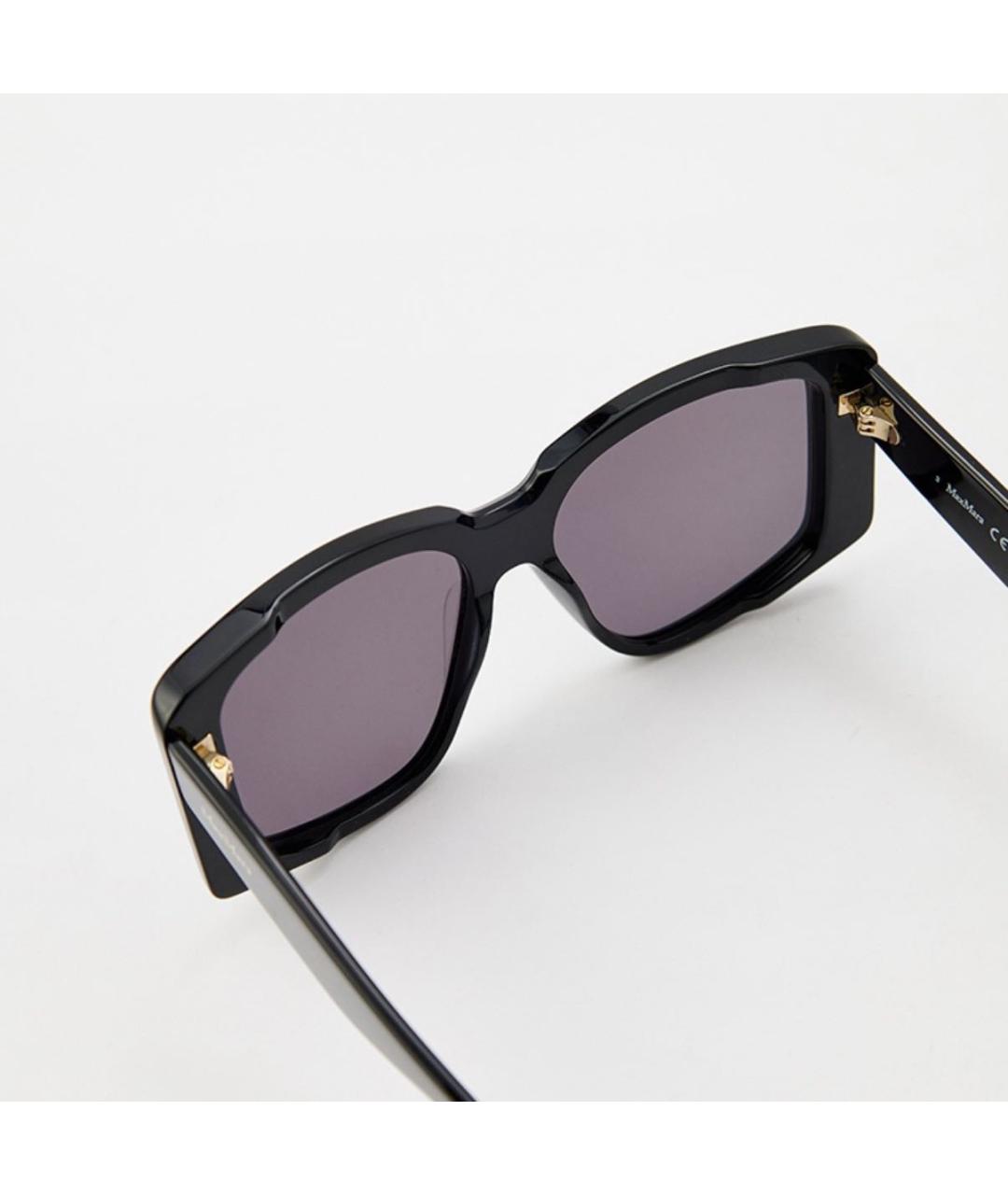MAX MARA Черные пластиковые солнцезащитные очки, фото 3