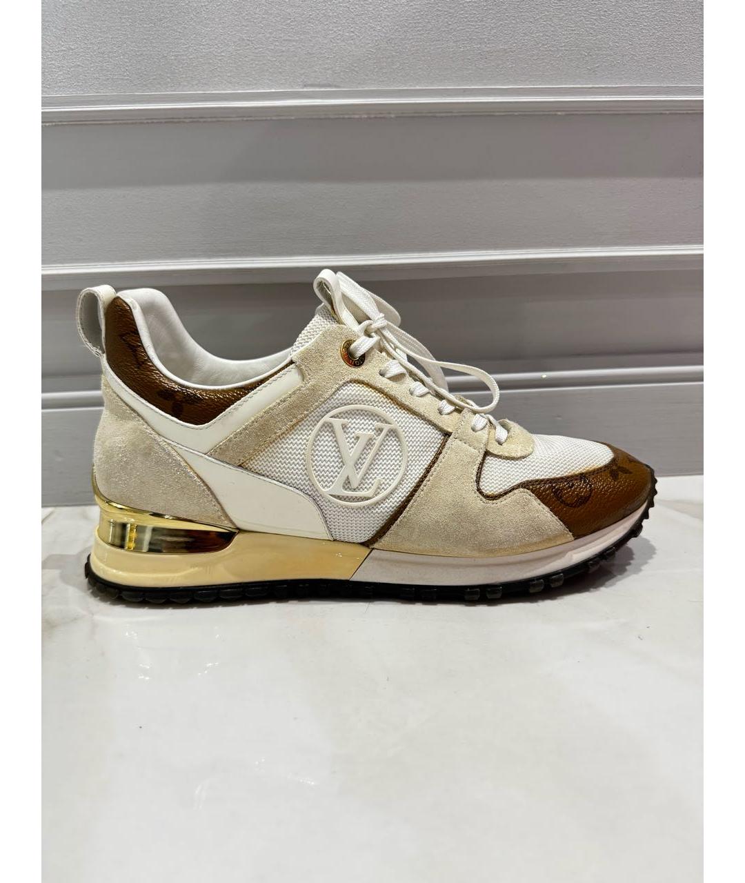 LOUIS VUITTON Белые замшевые кроссовки, фото 9