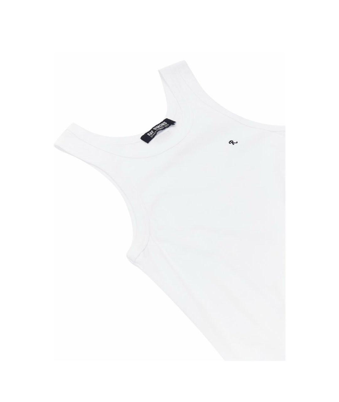 RAF SIMONS Белое хлопковое повседневное платье, фото 3