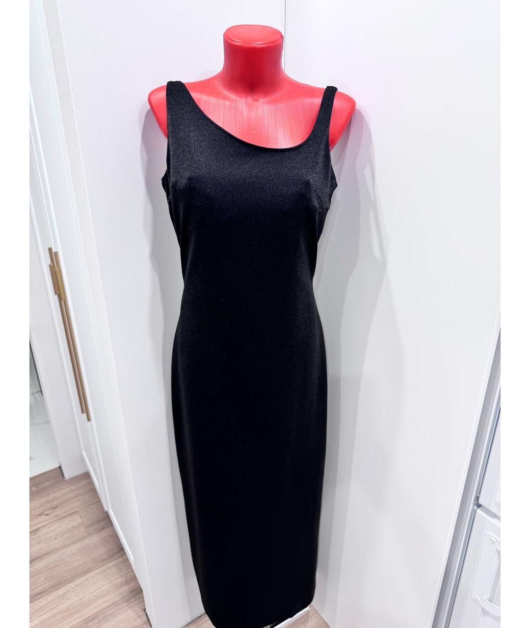 VERSUS VERSACE Черное полиэстеровое вечернее платье, фото 5