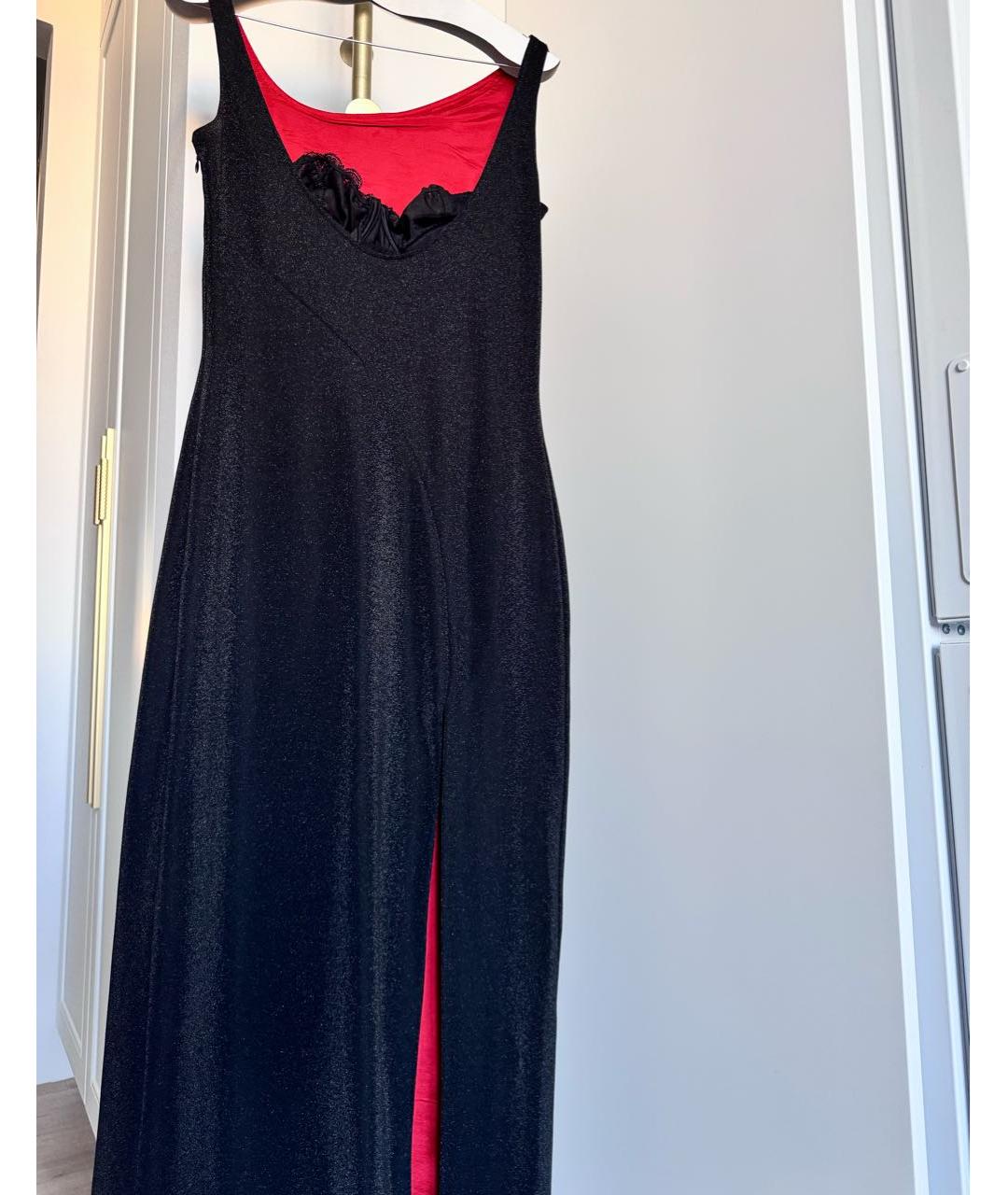 VERSUS VERSACE Черное полиэстеровое вечернее платье, фото 3