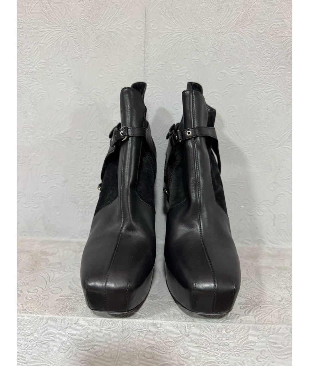 BALENCIAGA Черные кожаные ботильоны, фото 5