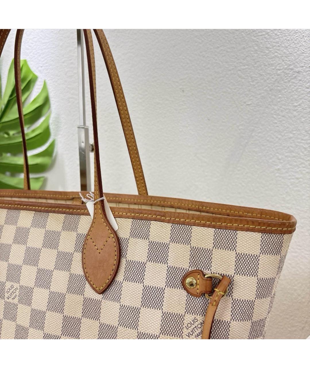 LOUIS VUITTON Бежевая кожаная сумка тоут, фото 6