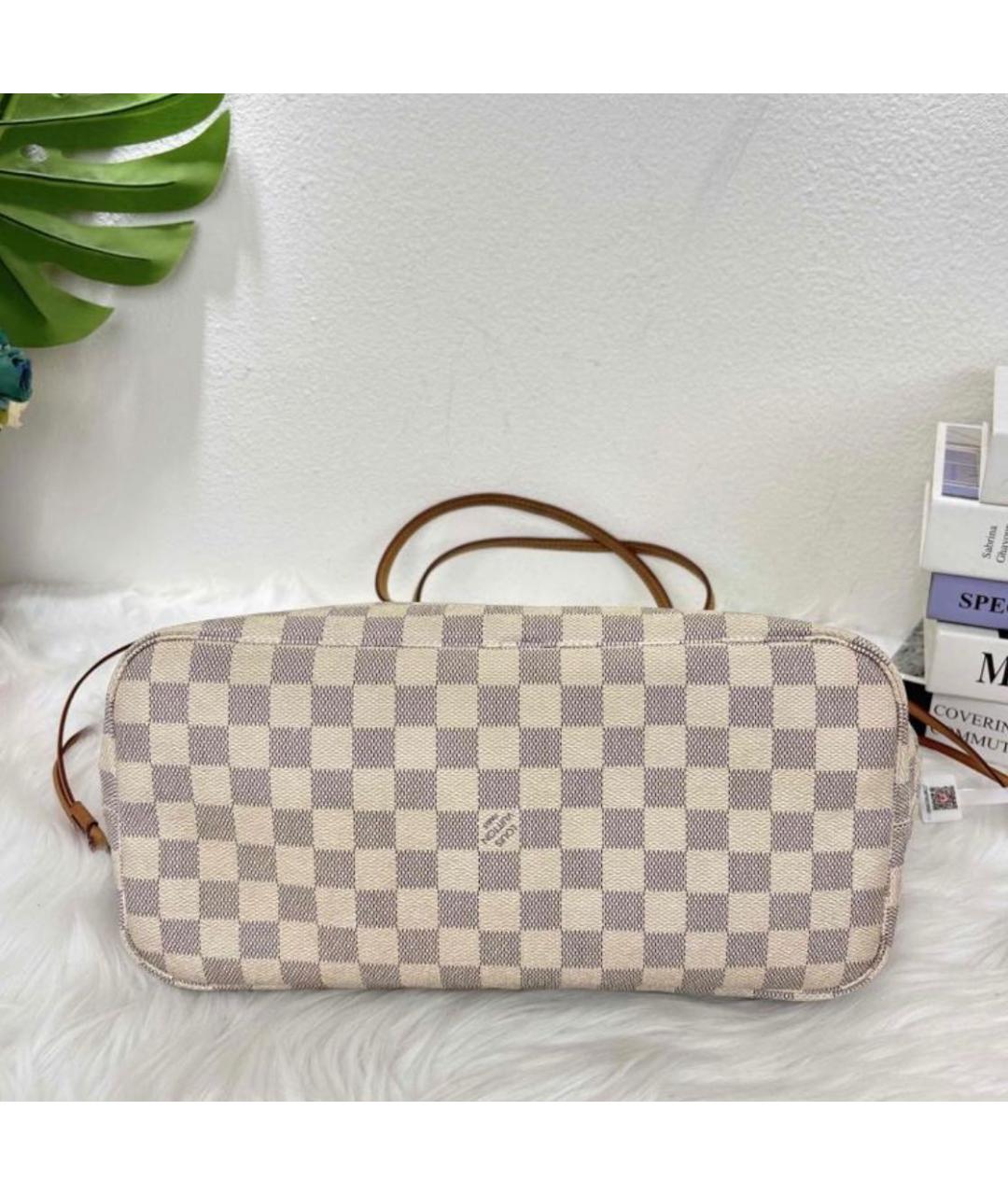 LOUIS VUITTON Бежевая кожаная сумка тоут, фото 3
