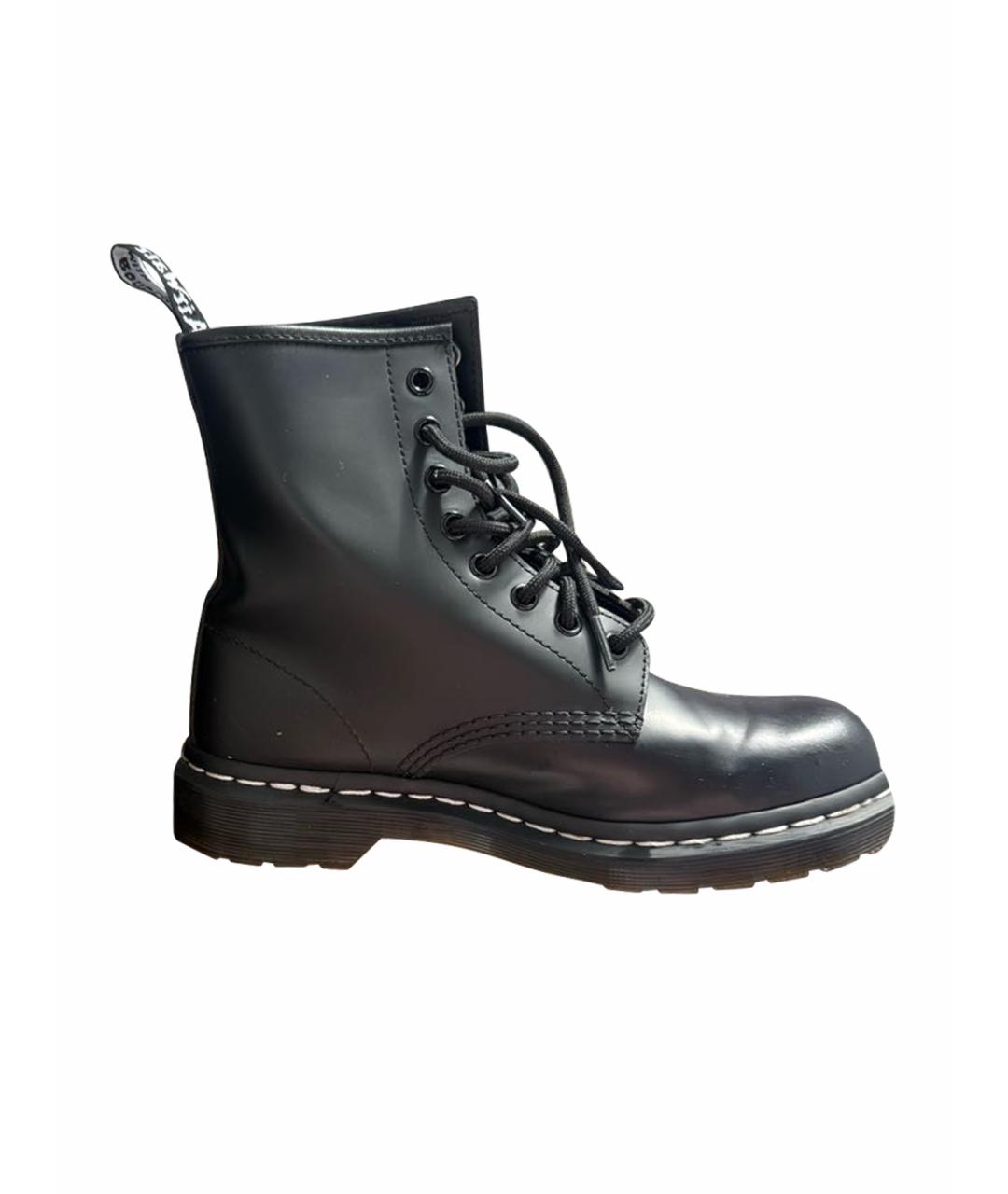 DR. MARTENS Черные кожаные ботинки, фото 1