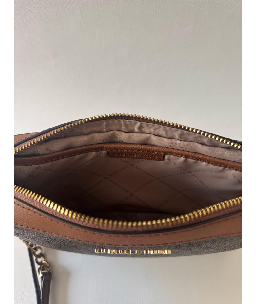 MICHAEL KORS Коричневая сумка через плечо, фото 4