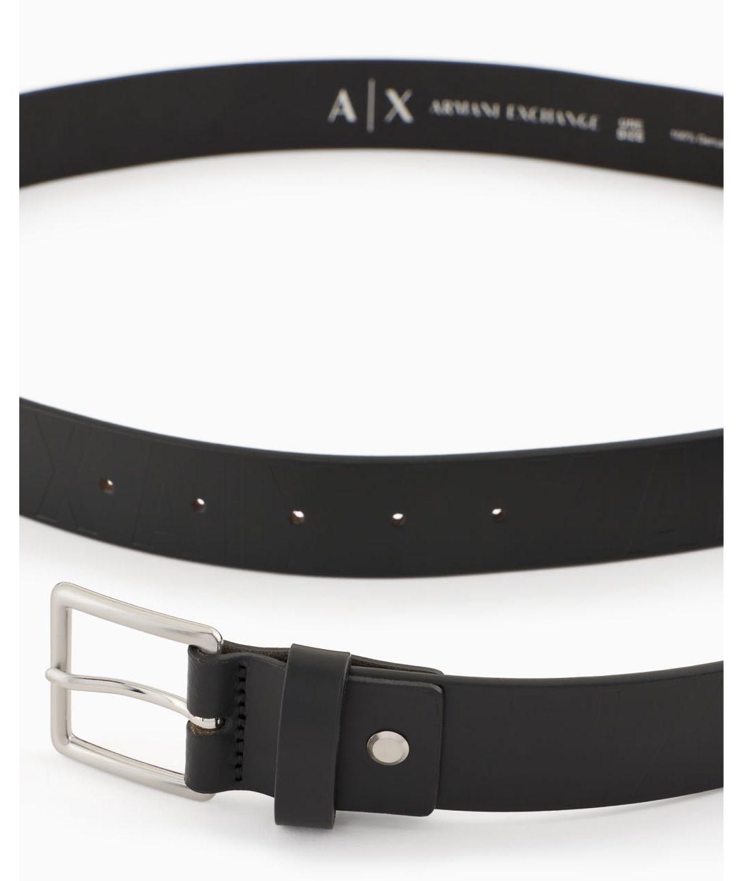 ARMANI EXCHANGE Черный кожаный ремень, фото 2