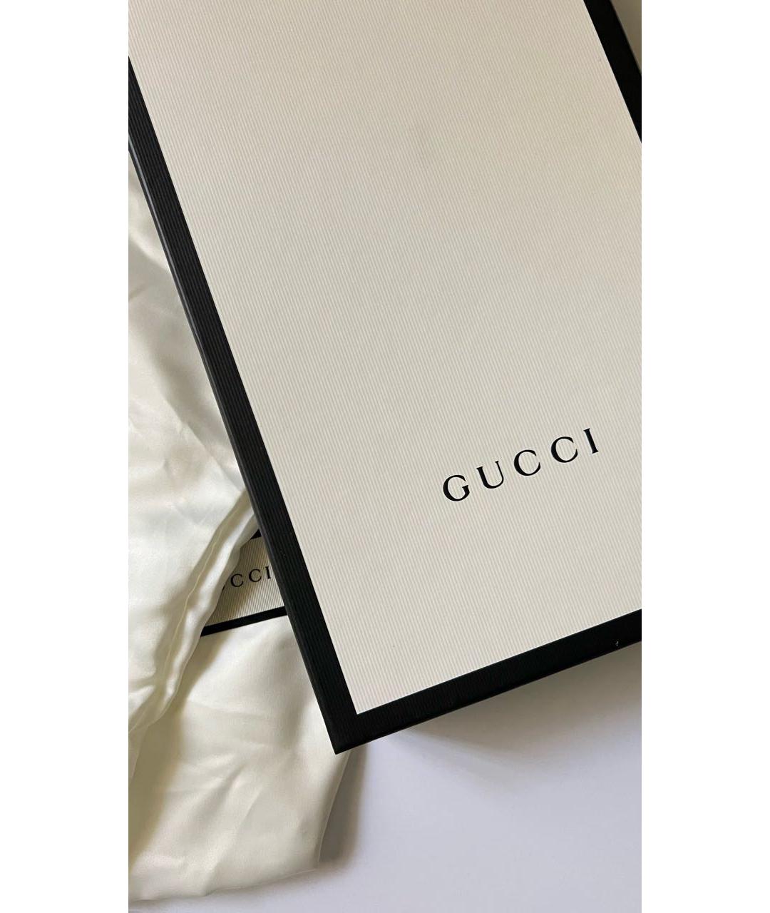 GUCCI Белые кожаные кеды, фото 5