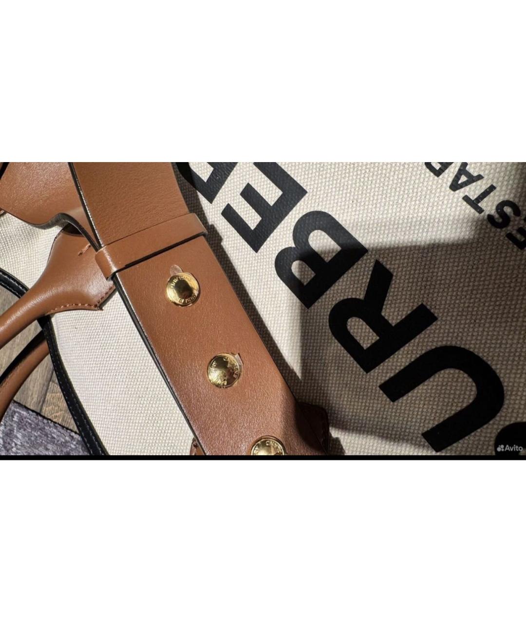 BURBERRY Коричневая сумка тоут, фото 4