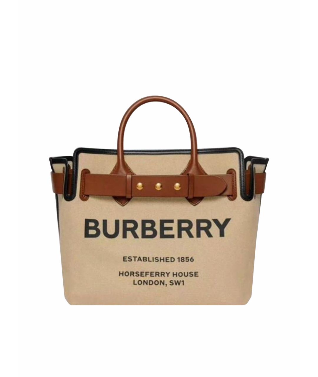 BURBERRY Коричневая сумка тоут, фото 1