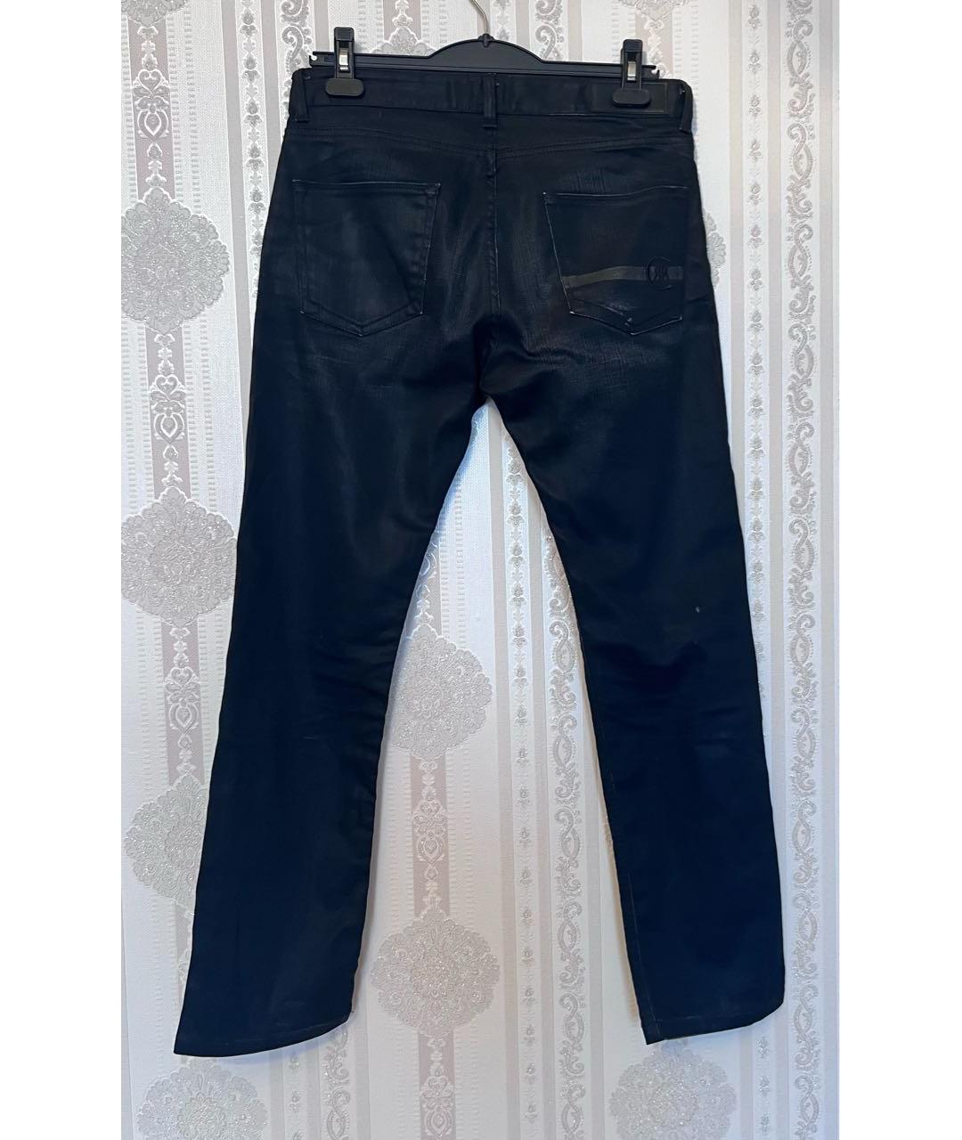 CERRUTI 1881 Черные хлопковые прямые джинсы, фото 2