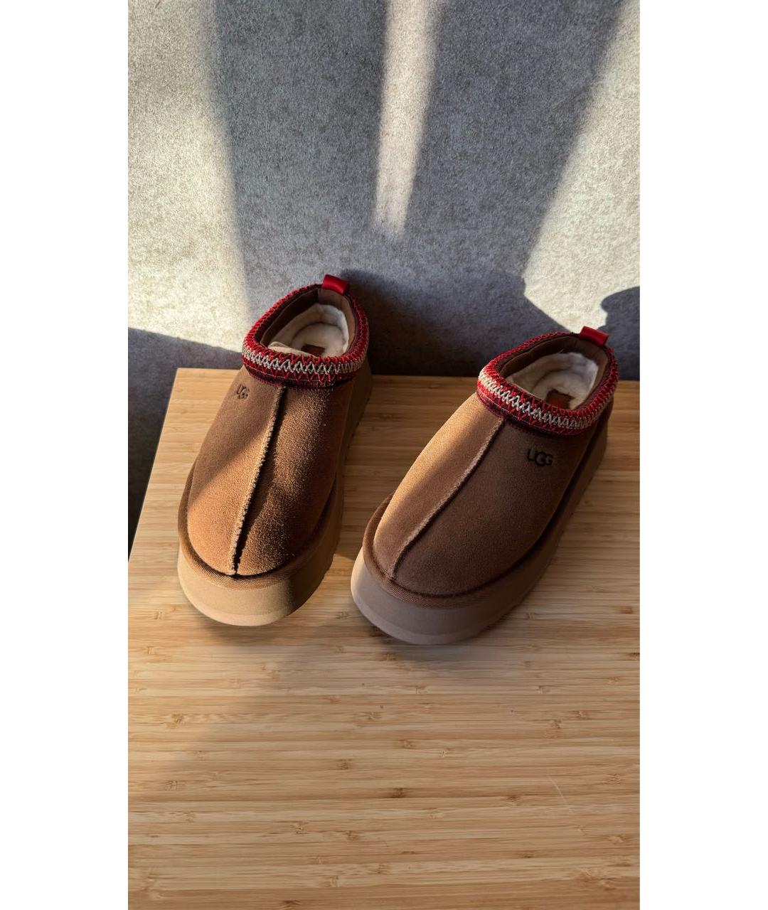 UGG AUSTRALIA Коричневые замшевые ботинки, фото 4