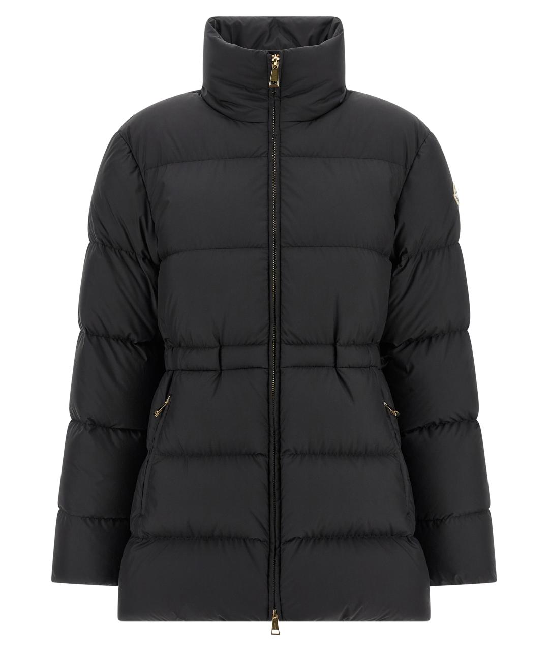 MONCLER Черный полиэстеровый пуховик, фото 1